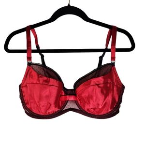 Cassandra Intimates red black lace bra with bow